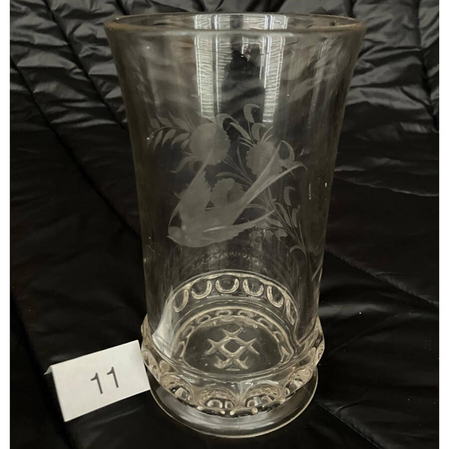 Dakota Cut Fern Berries Celery Vase by US Glass-1