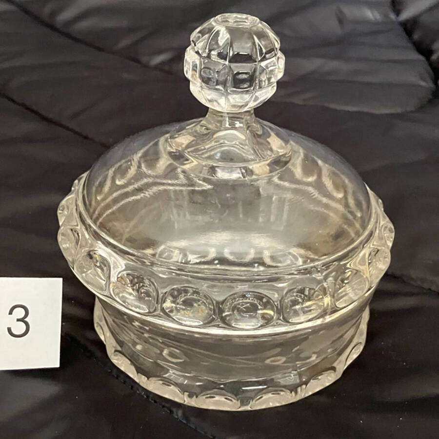 Dakota Cut Fern Berries Candy Dish & Lid by US Glass-1
