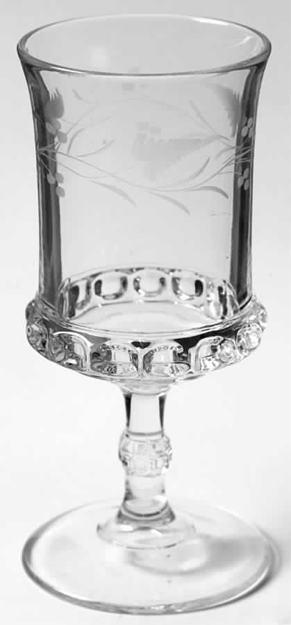 Dakota Cut Fern Berries Water Goblet by US Glass-1