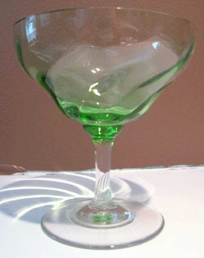 UNKUNK5929 Green Champagne/Tall Sherbet by Unknown Manufacturer-1