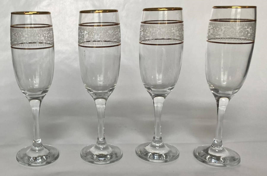 Paloma Gold Fluted Champagne by Unknown Manufacturer-1