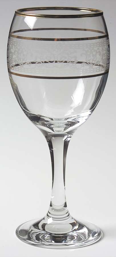 Paloma Gold Wine Glass by Unknown Manufacturer-1