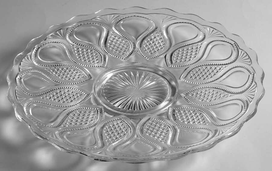 New Jersey Clear 11" Sandwich Plate by US Glass-1