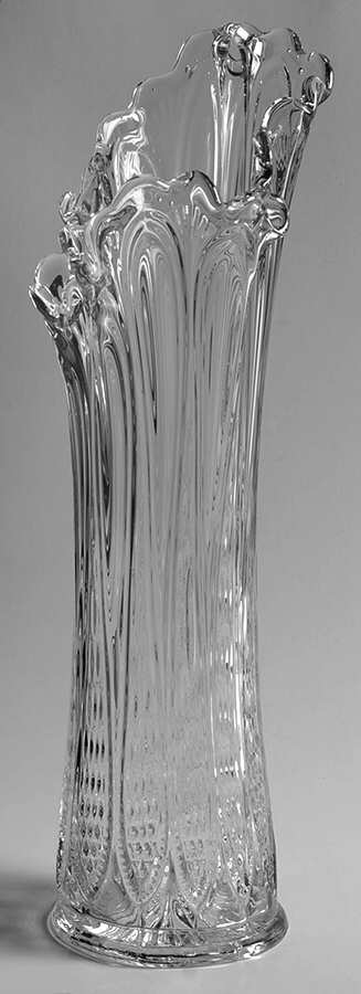 New Jersey Clear 15" Swung Bud Vase by US Glass-1