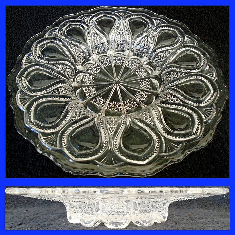 New Jersey Clear Cheese Plate by US Glass-1