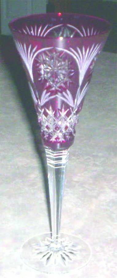 UNK2605 Ruby Fluted Champagne by Unknown Manufacturer-1