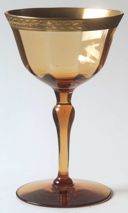 Laurel - Amber (Unknown Stem) Liquor Cocktail by Tiffin-Franciscan-1