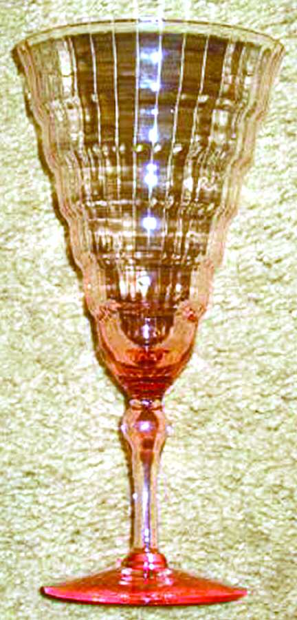 Mandalay Dine Pink Water Goblet by Utility Glass-1