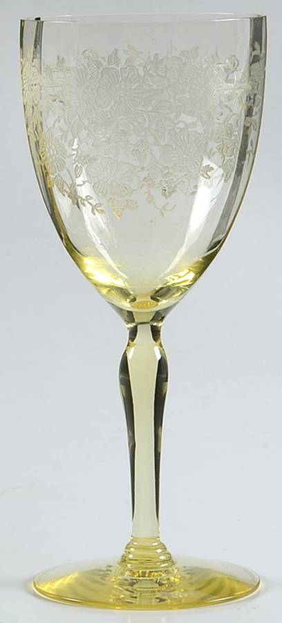 UNK2629 Yellow Water Goblet by Unknown Manufacturer-1