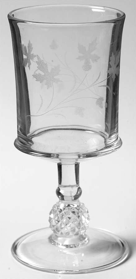 Pavonia Engraved 1 Water Goblet by US Glass-1