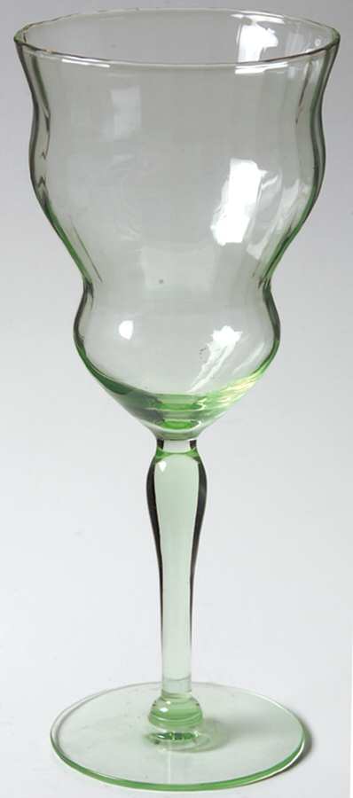 UNK3078 Green Water Goblet by Unknown Manufacturer-1