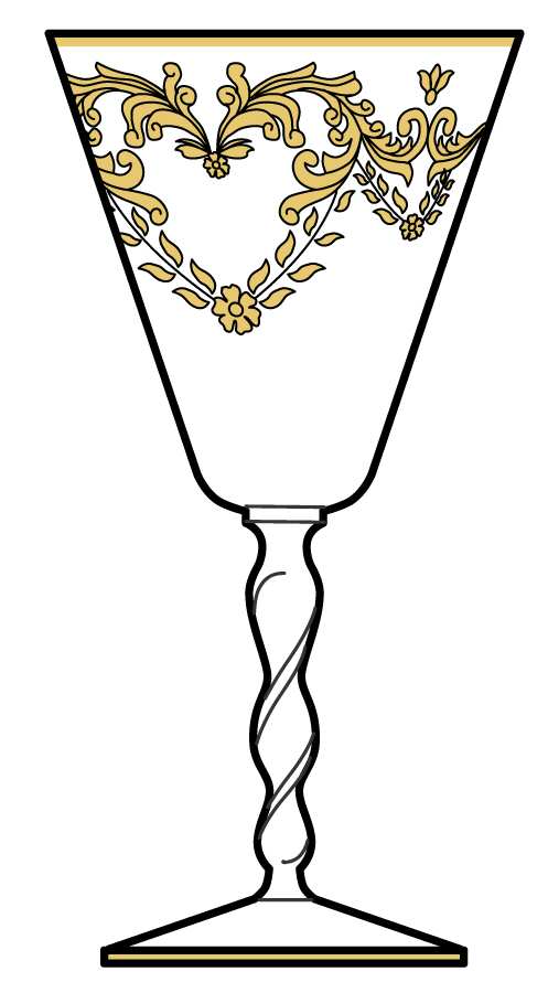 UNK3093 Water Goblet by Unknown Manufacturer-1