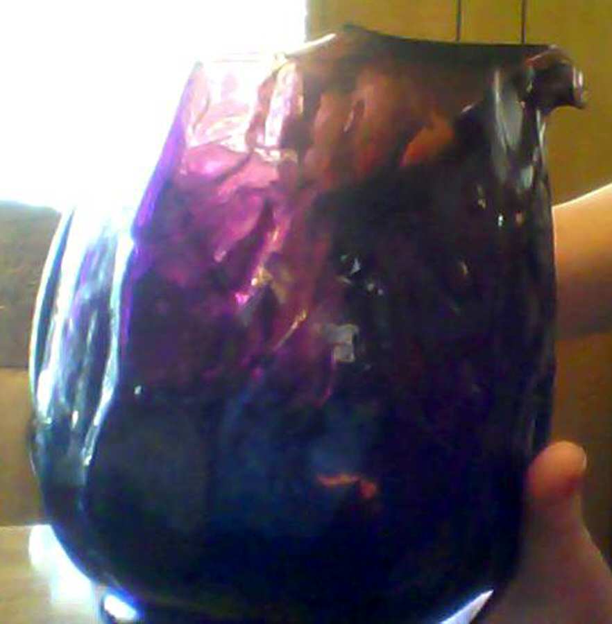 T1G1 Amethyst (Dark) Pitcher by Tex Glass (Decatuer Glass)-1