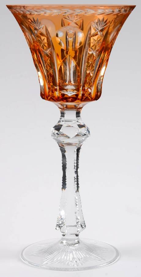 UNK3383 Orange Water Goblet by Unknown Manufacturer-1