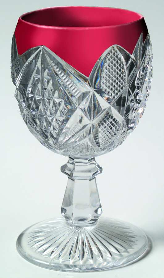 Pennsylvania Ruby Flashed Water Goblet by US Glass-1
