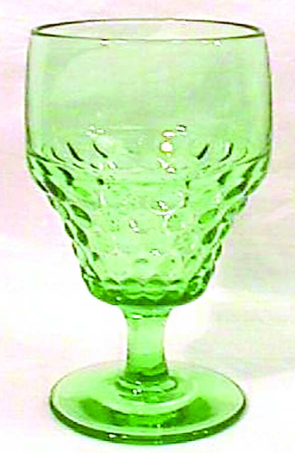 UNK3395 Green Water Goblet by Unknown Manufacturer-1