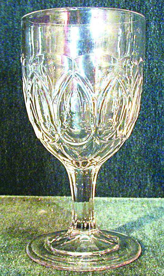 Ovoid Panels Water Goblet by Unknown Manufacturer-1