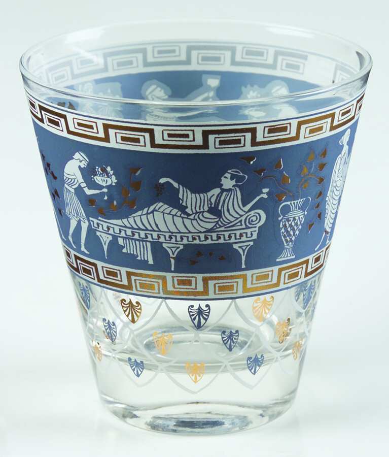 Etruscan Frieze Double Old Fashioned by Cera Glass-1
