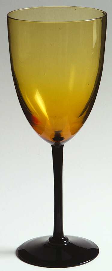 UNK5023 Amber Water Goblet by Unknown Manufacturer-1