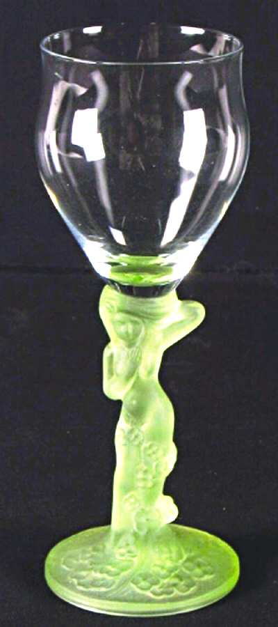 A1G4 Green Water Goblet by Aderia Glass-1