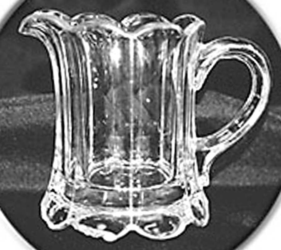 Plain Scalloped Panel Clear Creamer by US Glass-1