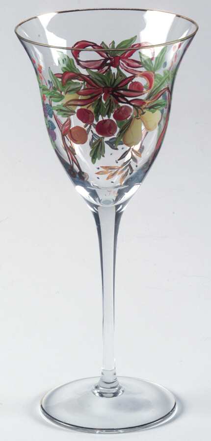Holiday Ribbon Water Goblet by Unknown Manufacturer-1