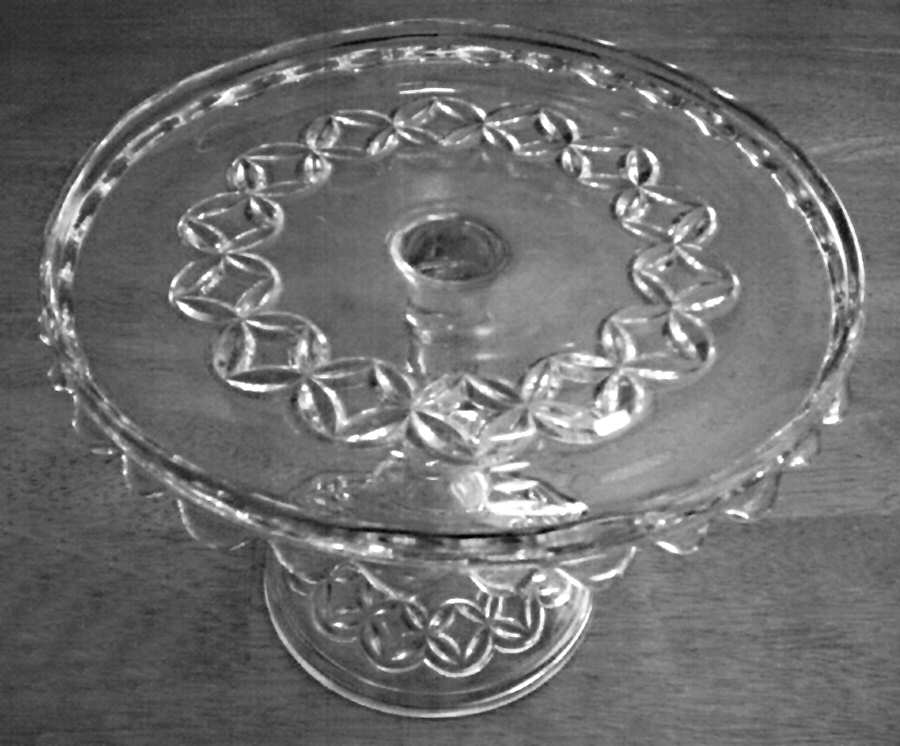 HERO (THE) Clear Round Cake Stand by Elson Glass Company-1