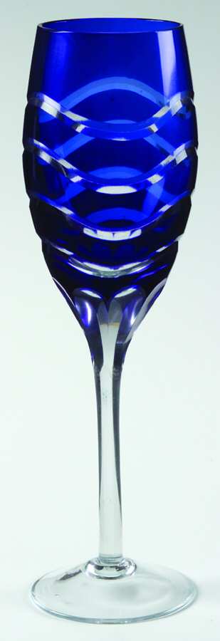 UNK3972 Cobalt Fluted Champagne by Unknown Manufacturer-1