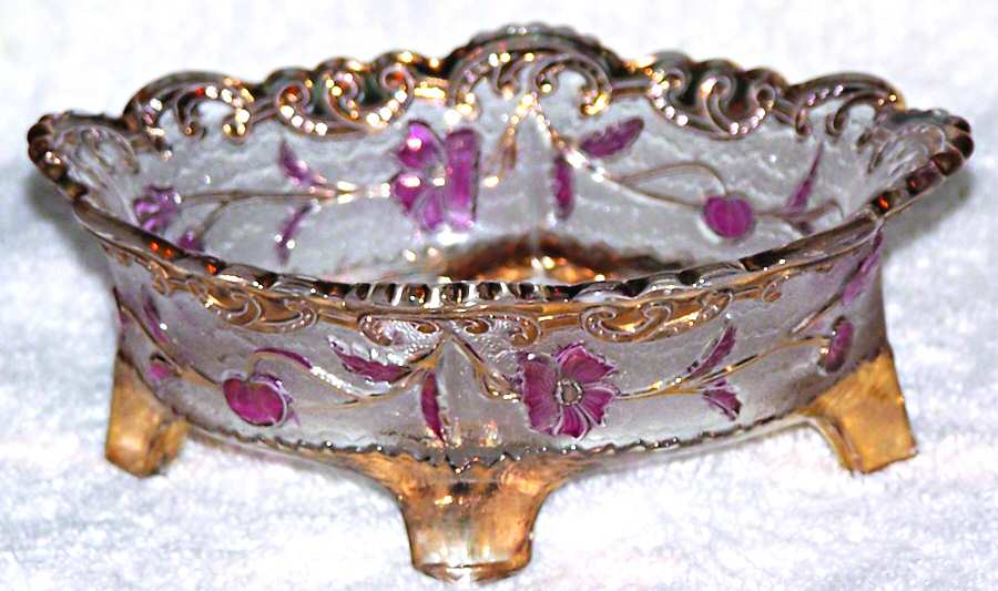 Floradora Ruby Flash Small Fruit Dessert Bowl by US Glass-1