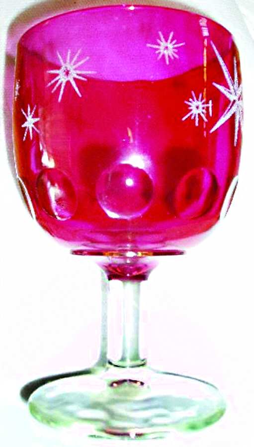 Btc8 Star Red Water Goblet by Bartlett Collins-1