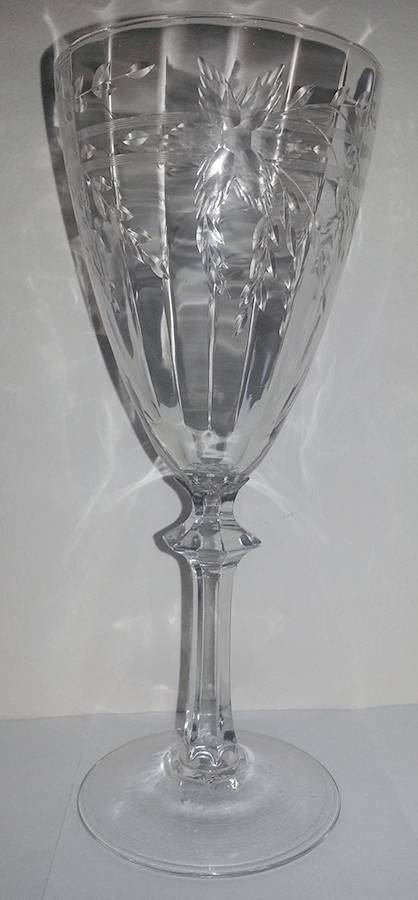 UNK4005 Clear Water Goblet by Unknown Manufacturer-1
