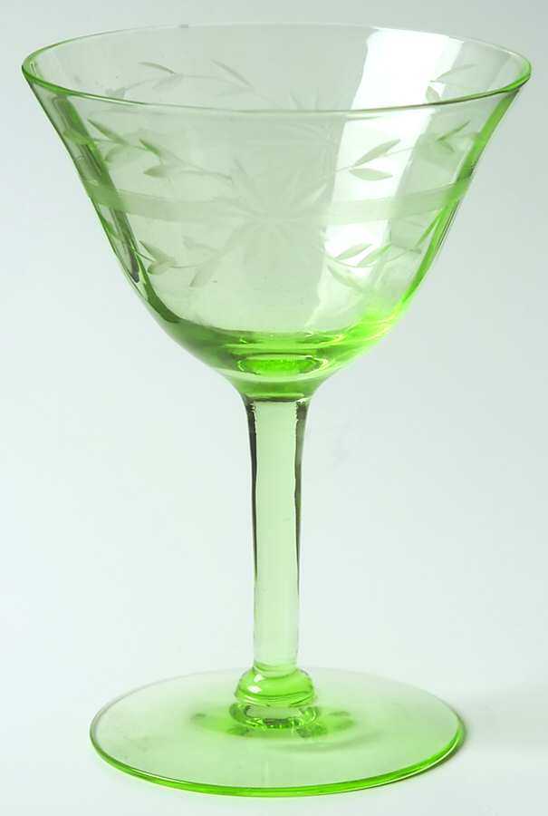 UNK458 Green Champagne/Tall Sherbet by Unknown Manufacturer-1