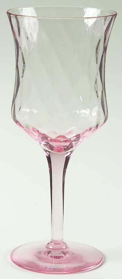 UNK4051 Pink Water Goblet by Unknown Manufacturer-1