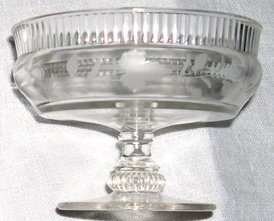 Silver Queen Engraved Low Sherbet by US Glass-1