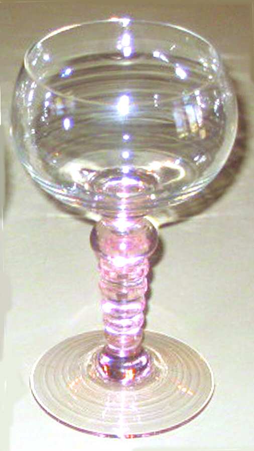 UNK4087 Pink Wine Glass by Unknown Manufacturer-1