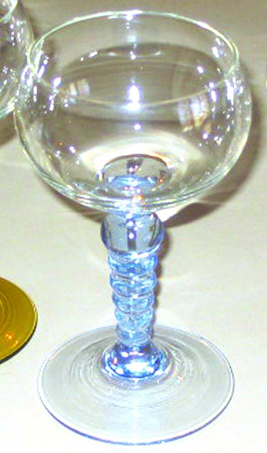 UNK4087 Blue Wine Glass by Unknown Manufacturer-1