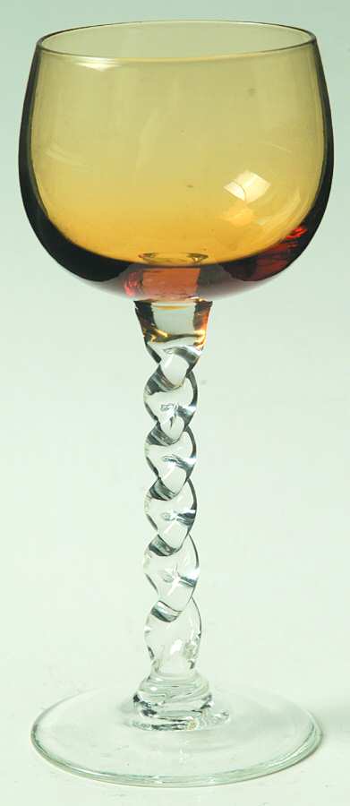 UNK3197 Amber Wine Glass by Unknown Manufacturer-1