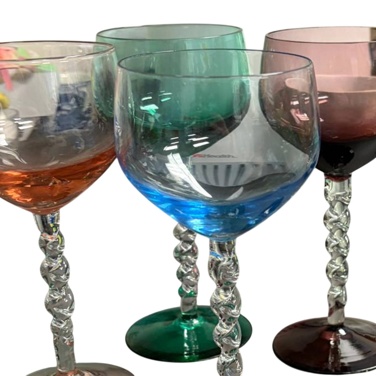 UNK3573 Turquoise Water Goblet by Unknown Manufacturer-1