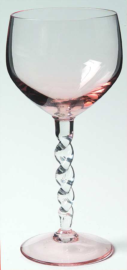 UNK3573 Pink Water Goblet by Unknown Manufacturer-1
