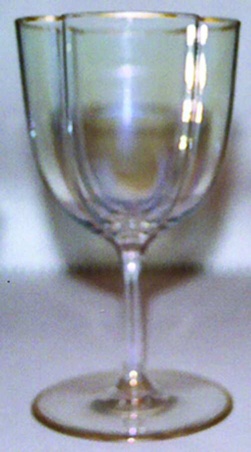 Unk4166 (Gold Trim) Water Goblet by Unknown Manufacturer-1