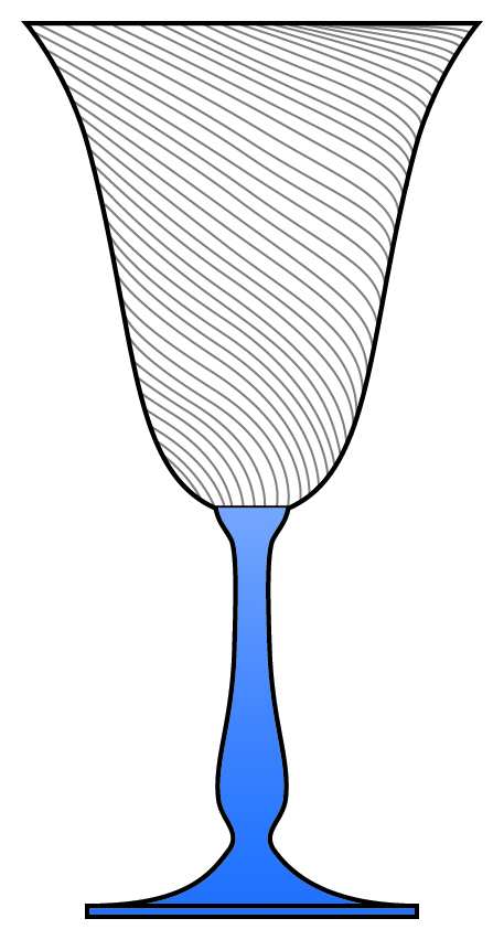 UNK2752 Blue Water Goblet by Unknown Manufacturer-1