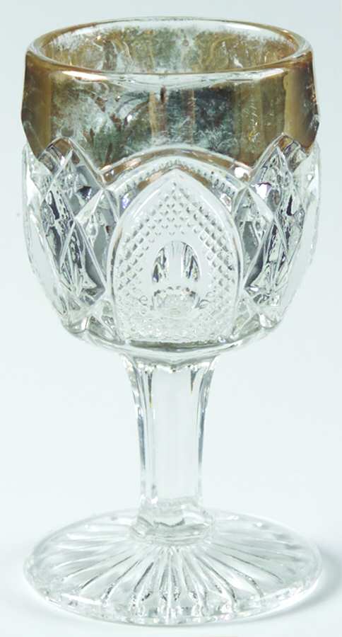 New Hampshire Clear (Gold Trim) Wine Glass by US Glass-1