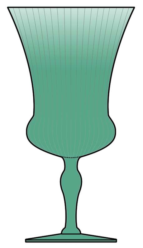 Nitotus Teal Water Goblet by Utility Glass-1