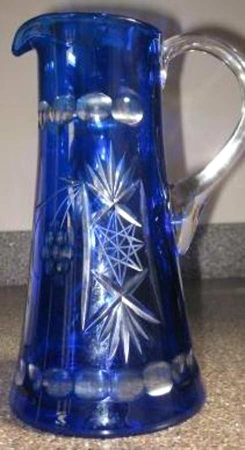 519 Various Colors 96 Oz Cobalt Blue Pitcher by Imperial Crystal (Import)-1