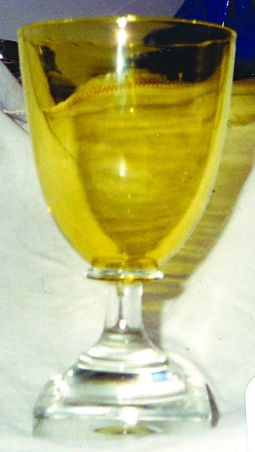UNK2823 Amber Water Goblet by Unknown Manufacturer-1