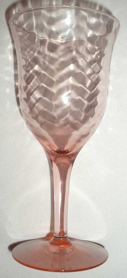 UNK2174 Pink Water Goblet by Unknown Manufacturer-1