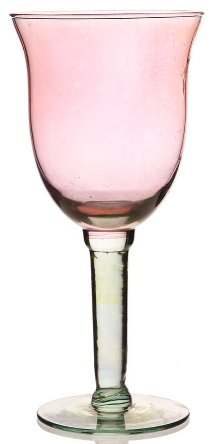 UNK2849 Cranberry Water Goblet by Unknown Manufacturer-1