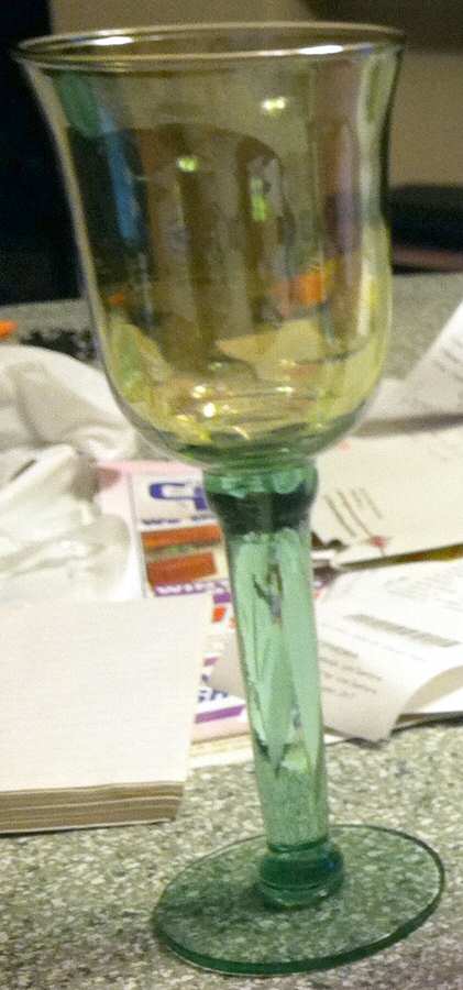 UNK2849 Amber Water Goblet by Unknown Manufacturer-1
