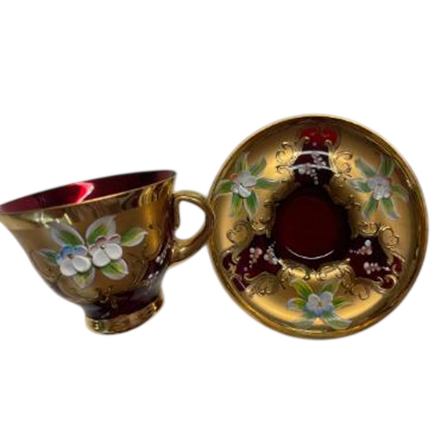 UNK2852 Cup & Saucer Set by Unknown Manufacturer-1