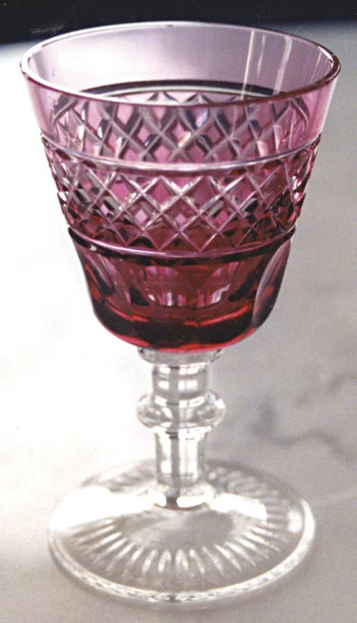UNK4457 Cranberry Wine Glass by Unknown Manufacturer-1
